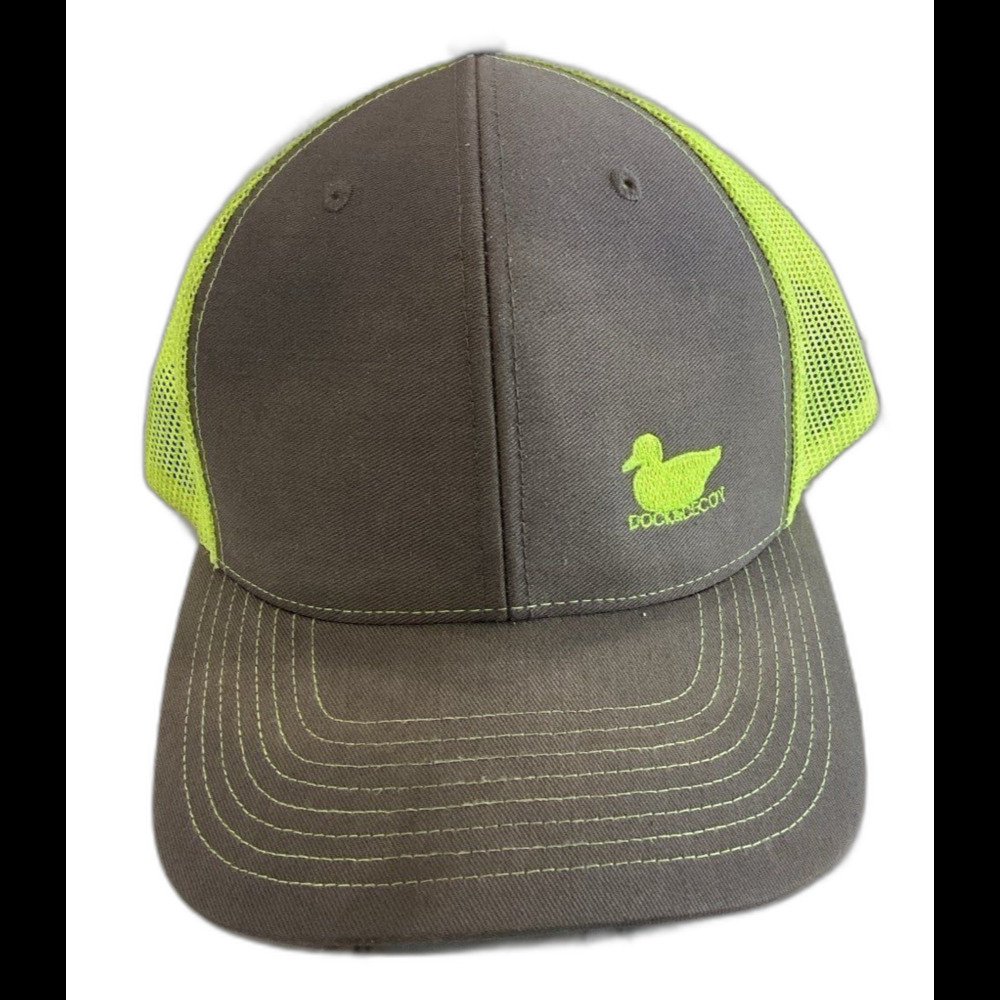 Richardson Cap Hat Unisex Snapback Color Gray Yellow Dock & Decoy Truckers